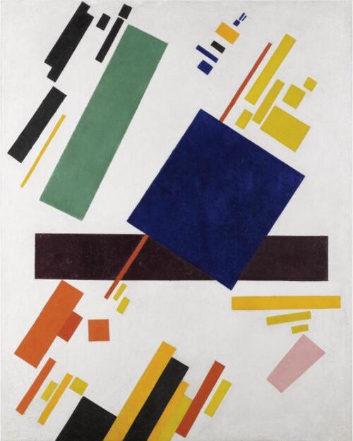 Composición suprematista, 1916. Por Kazimir Malévich - Forbes, Feb. 2, 2009, Vol. 183, No. 2, p. 48, Dominio público, https://commons.wikimedia.org/w/index.php?curid=5829128