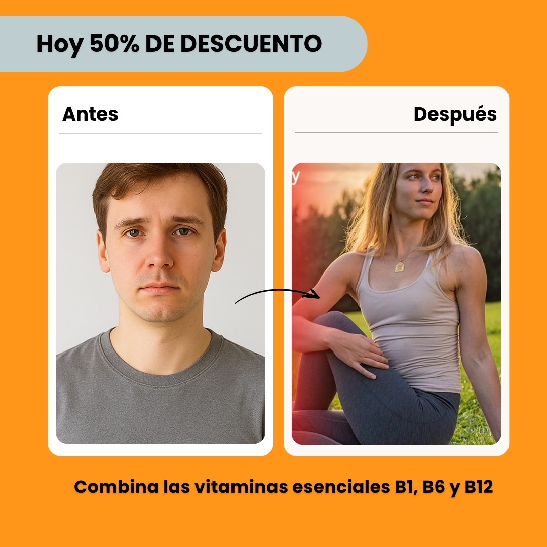 Antes y después: de cansado a lleno de energía con vitamina B12