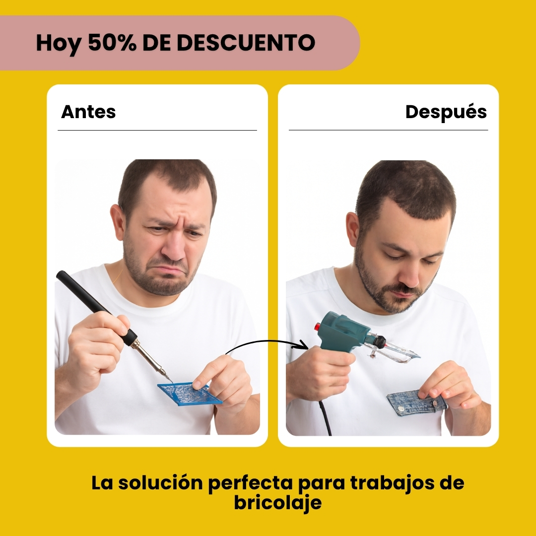 Antes y después: soldar con cautín tradicional frente a la pistola de soldar automática