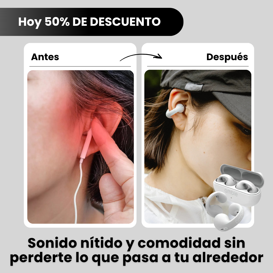 Audífonos in-ear que aprietan y duelen frente a los audífonos clip de oído abierto cómodos