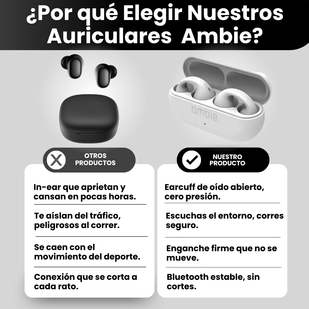 Comparación: audífonos in-ear que aprietan frente a los audífonos clip de oído abierto