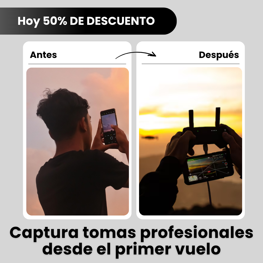 Antes y después: captura tomas profesionales desde el primer vuelo
